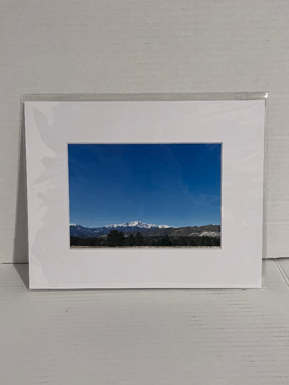 Pikes Peak Colorado Springs Colorado Art Print 5x7in Photo in 10x8in Mat